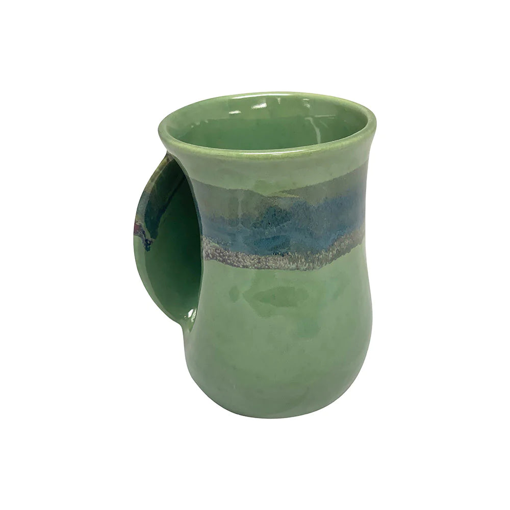 Misty Green Clay In Motion Hand Warmer Mug Left