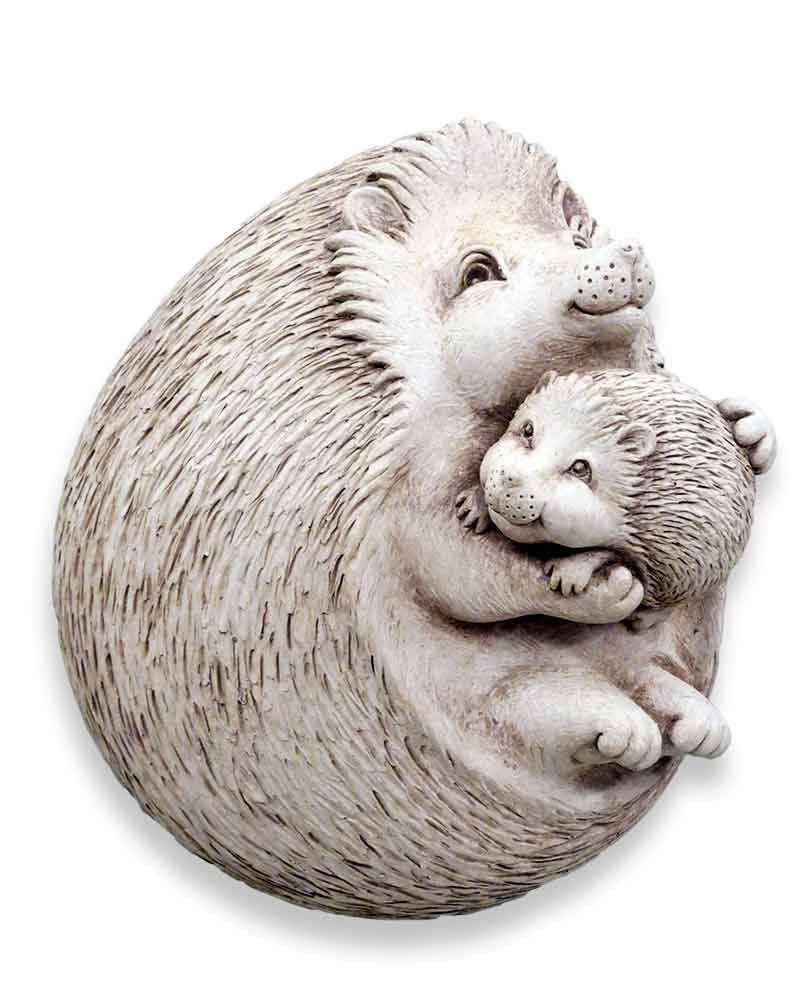 Carruth Studio - Cast Stone Wall Hanging - 'Huggable Hedgehog' #1225A