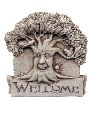 Carruth Studio - Cast Stone Wall Hanging - 'Woodland Welcome' #1236A