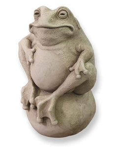 Carruth Studio - Cast Stone Sculpture - 'Frog on the Ball' #309A