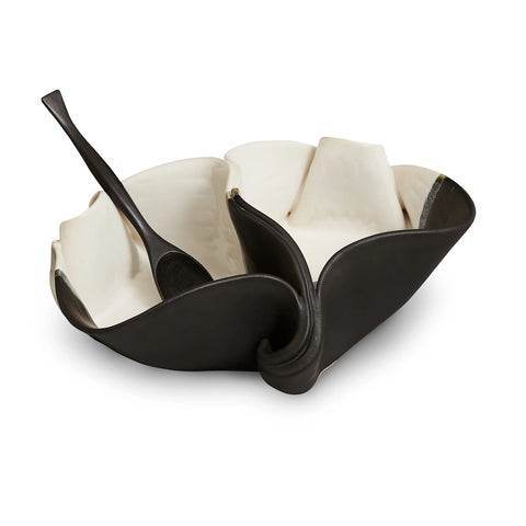 Hilborn Pottery - Pistachio Dish (Black & White)