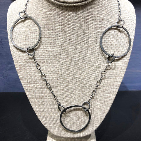 Nichole Collins - Necklace - Linked w/ Forged 3 Circles #S909