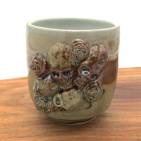 Ed Noonen - Capuccino Mug (Four Skulls & Roses Detail) #17