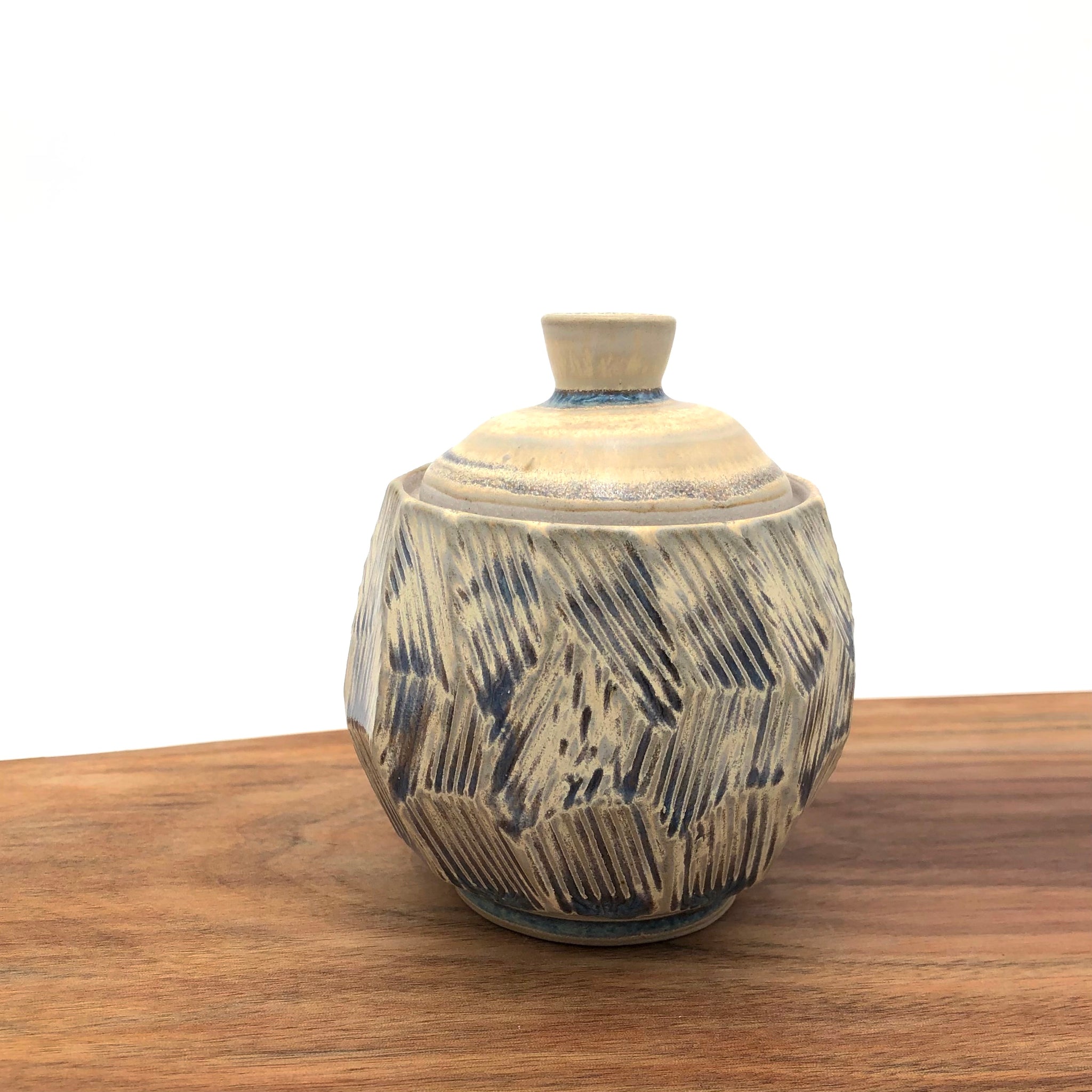 Ed Noonen - 3"x 5" Faceted Rutile Spice Jar #40