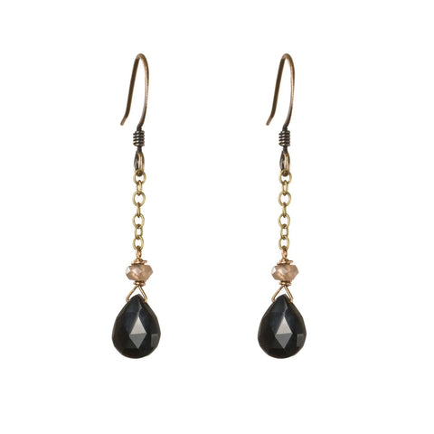 Edgy Petal - Earrings - Black Onyx Chains (Special Edition Stock)