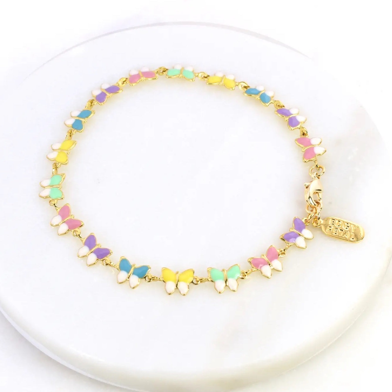 Edgy Petal - Bracelet - Enamel Butterfly Chain #CB-24