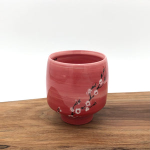 Egitto - Cup w/ Angled Foot - Cherry Blossoms (Light Red) - 68