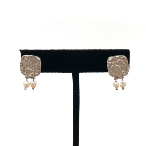 Ekaterina Korzh - Earrings - 'Babushka' Silver Studs