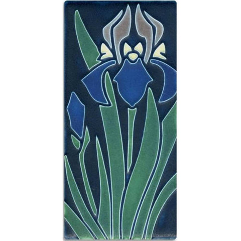 Motawi Tileworks - 4"x8" Tile - 'Iris' (Indigo) #4887