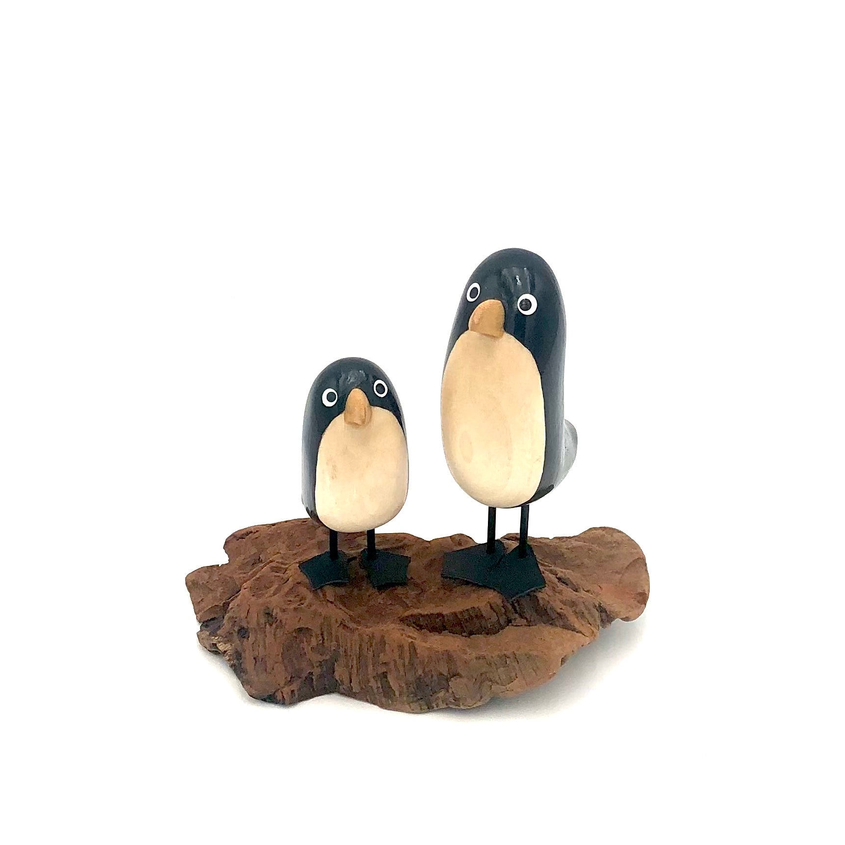 Rarebirds - Wooden Sculpture - Penguin Pair (Medium)