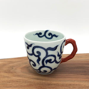 TRIPWARE Japan - Painted Porcelain Mug (Blue Arabesque)