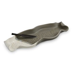 Hilborn Pottery - Baguette Tray (Grey & White)