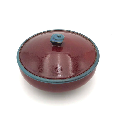 Smith - Round Lidded Casserole - Large (Red/Blue)