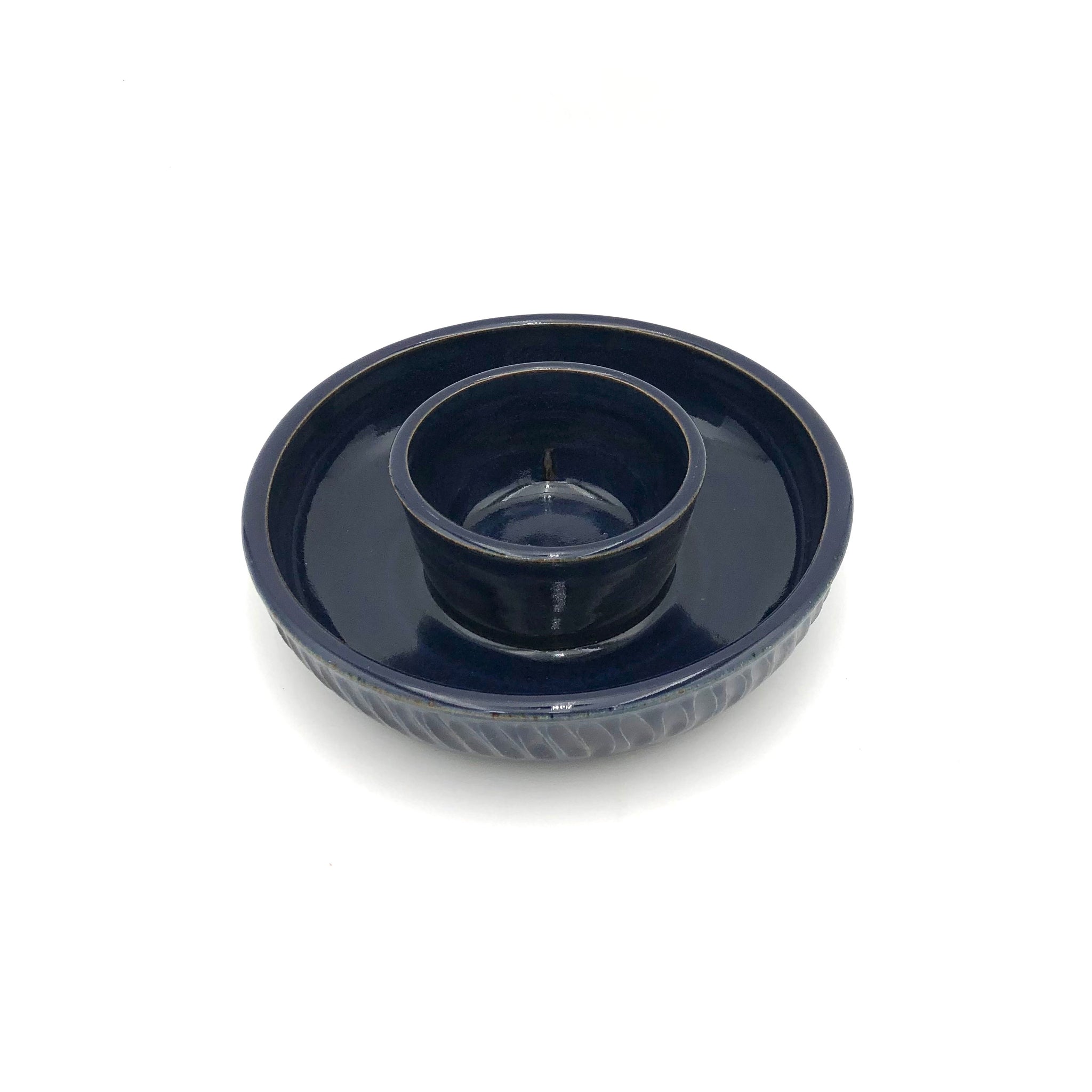 Coburn - Chip & Dip - Small (Fluted Dark Blue)