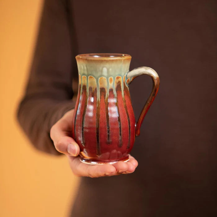 Blanket Creek Pottery - Curved Mug (Rustic Red)