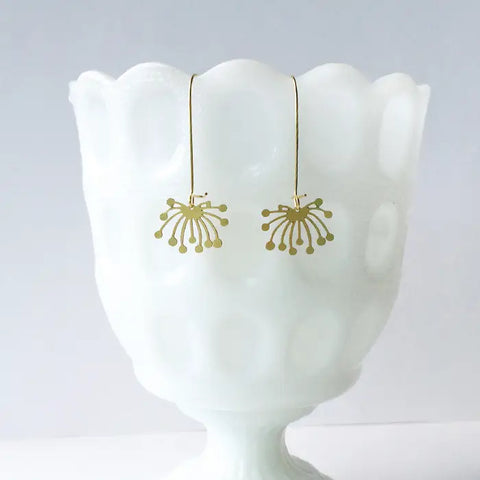 A Tea Leaf - Earrings - Dandelion Fluff (Gold) #ATL-E-134