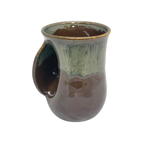 Clay in Motion - Handwarmer Mug - Left Handed (Mocha) #20MO