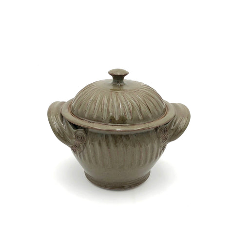 Coburn -   Small Lidded Casserole #1 - Bean Pot (Fluted Green)