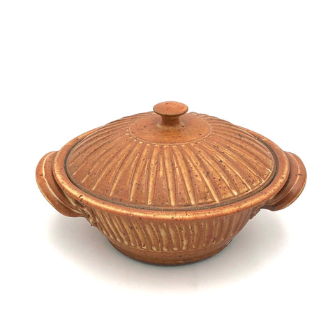 Coburn -   Medium Lidded Casserole (Fluted Tan)