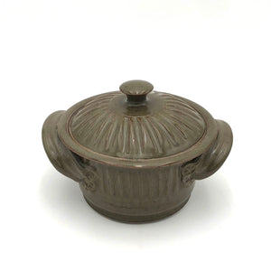 Coburn -   Small Lidded Casserole #3 - Mini Pot with Handles (Fluted Green)