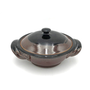 Coburn -   Small Lidded Casserole #2 - Flat Pot (Brown)