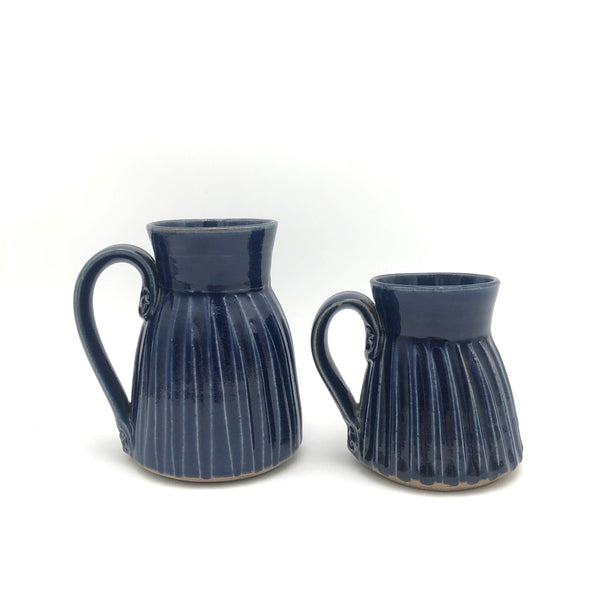 Coburn - Large Mug (Fluted Dark Blue)