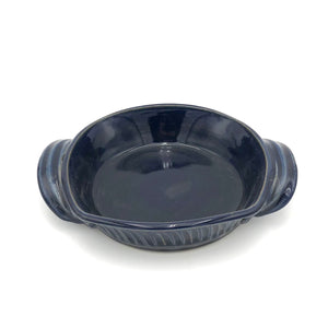 Coburn - Open Casserole - Large (Fluted Dark Blue)