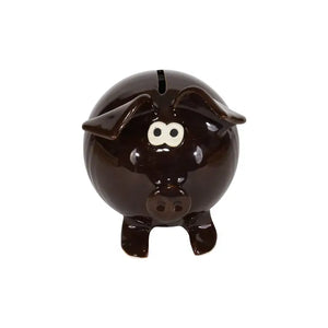 Clay in Motion - Ceramic Piggy Bank (Brown)