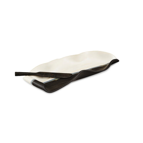 Hilborn Pottery - Stick Butter Dish (Black & White)