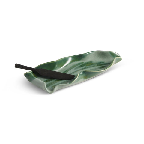 Hilborn Pottery - Stick Butter Dish (Green)