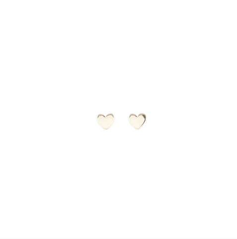 Kris Nations - Earrings - Tiny Heart Studs (Silver) #E-TINY-HRT-S