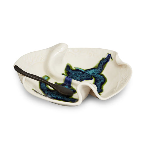 Hilborn Pottery - Two-Sided Condiment Dish (Northern Lights)