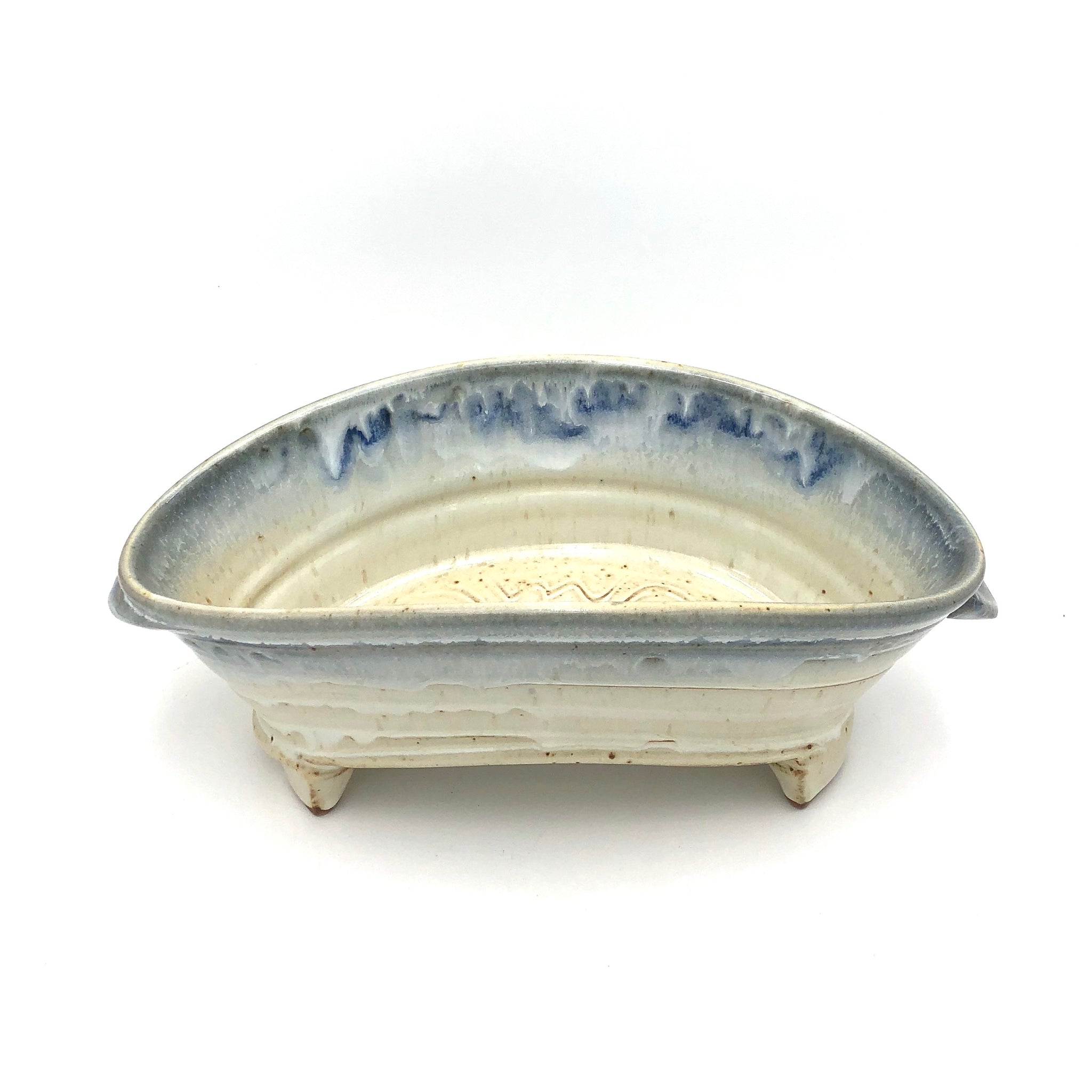 Smith - Oval Serving Bowl - Medium (Blue/White)