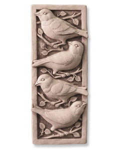 Carruth Studio - Cast Stone Wall Hanging - 'Songbirds' #1322A